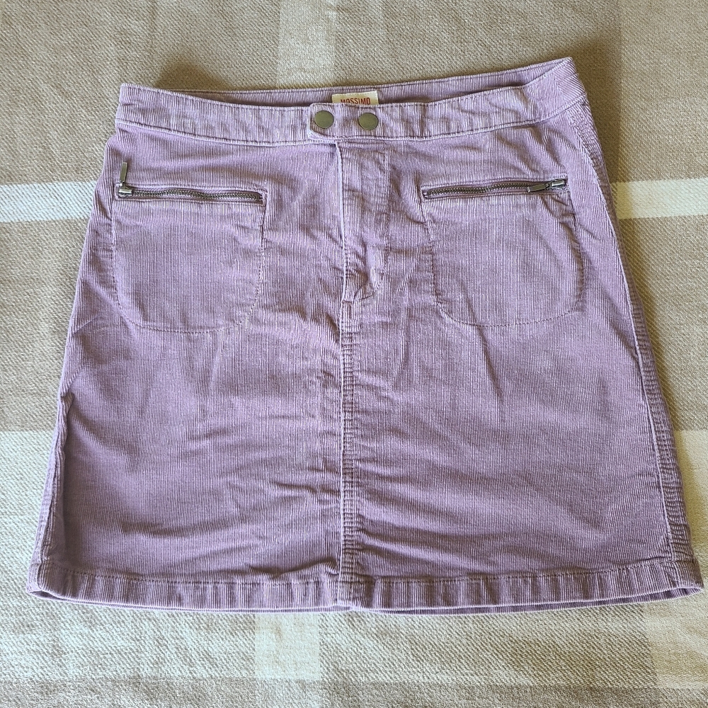 Mossimo Purple Corduroy Mini Skirt Size 4 Small Cute Retro